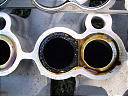 Closeup of dirty ports on upper intake. (84KB) Closeup of dirty ports on upper intake. (84KB)